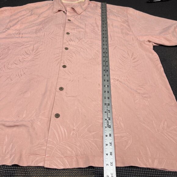 Tommy Bahama Men's XXL 100% Silk Camp Shirt Peach Preppy - Picture 6 of 9